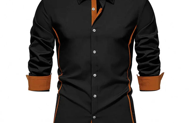 Men Color Block Long Sleeve Shirt - Constantin & Crys