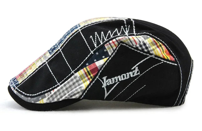 TOHUIYAN 2025 Plaid Cotton Newsboy Cap Men