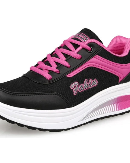 Women Slimming Swing Sneakers Platform Wedge Toning Shoes Woman Breathable