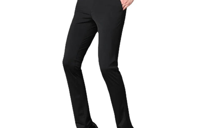 Summer Thin Men's Trousers Four Side Elastic Milk Silk New Business Office Ice