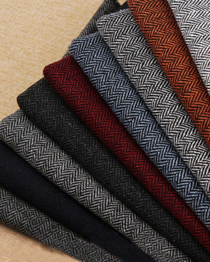 Gray Wool Tweed Winter Men Suit's for Wedding Formal Groom Tuxedo Herringbone