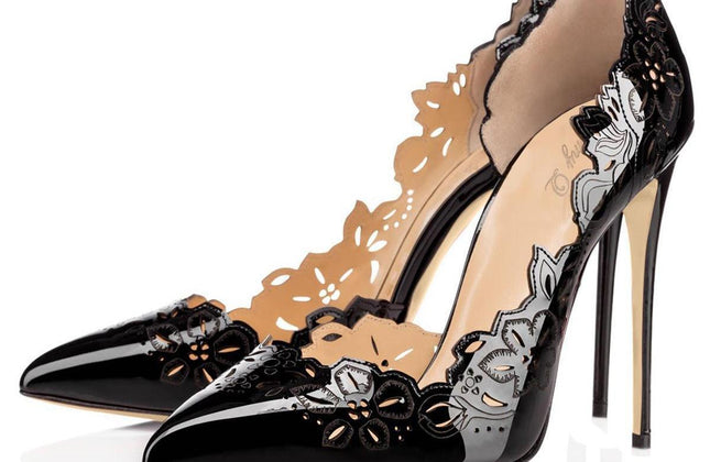 White Fashion Women Evening High Heels Shoes Black Women
