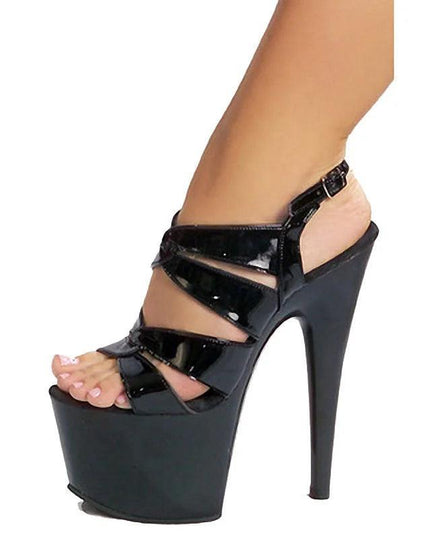 White Thin Heel 17cm Ultra High Heel Pole Dance Model Walk Show Fashion