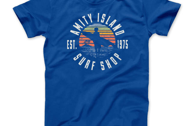 Amity Island Surf Shop Jaws T-Shirt | Classic Graphic Tee