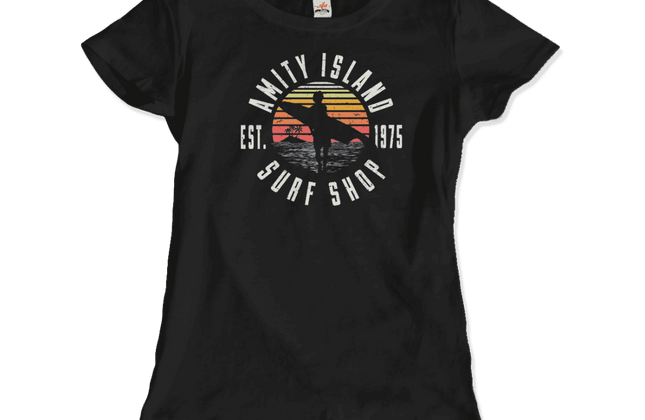Amity Island Surf Shop Jaws T-Shirt | Classic Graphic Tee