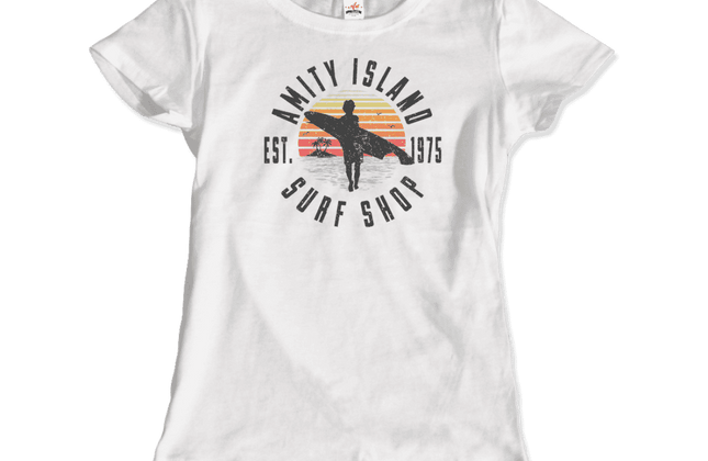 Amity Island Surf Shop Jaws T-Shirt | Classic Graphic Tee