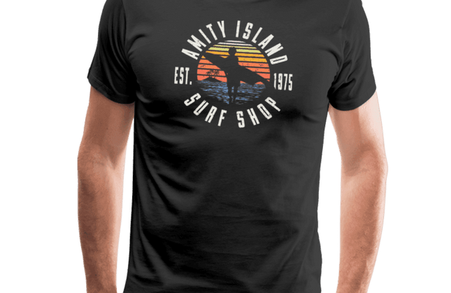 Amity Island Surf Shop Jaws T-Shirt | Classic Graphic Tee