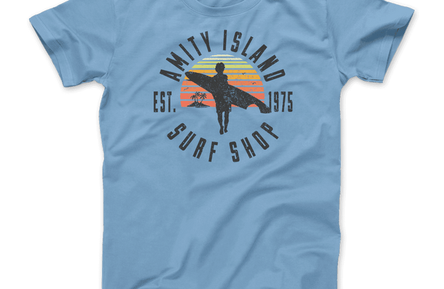 Amity Island Surf Shop Jaws T-Shirt | Classic Graphic Tee
