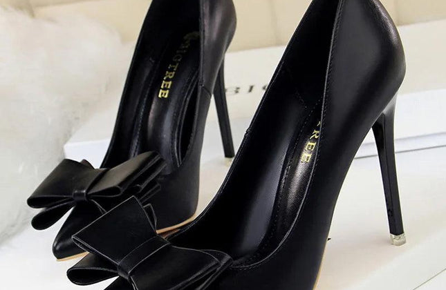 BIGTREE Shoes Bow - Knot Pumps Women High Heels 2025 Fashion Women Heels Lady - Constantin & Crys