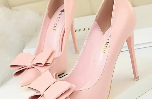 BIGTREE Shoes Bow - Knot Pumps Women High Heels 2025 Fashion Women Heels Lady - Constantin & Crys