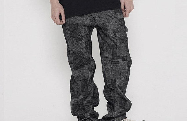 Black Stacked Personality Jeans Men Hot Selling Jeans Pants for Men PUNK - Constantin & Crys
