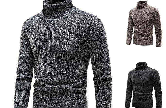 Brand Men Turtleneck Sweaters and Pullovers 2023 New Fashion Knitted Sweater - Constantin & Crys