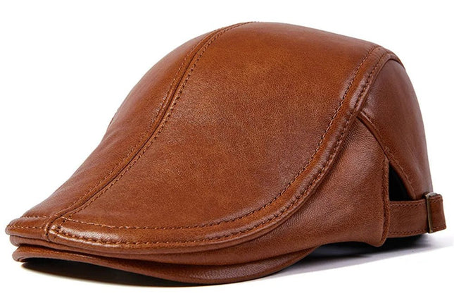BUTTERMERE Men Beret Hat Real Leather Flat Cap - Constantin & Crys