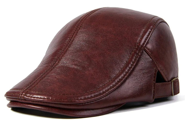 BUTTERMERE Men Beret Hat Real Leather Flat Cap - Constantin & Crys