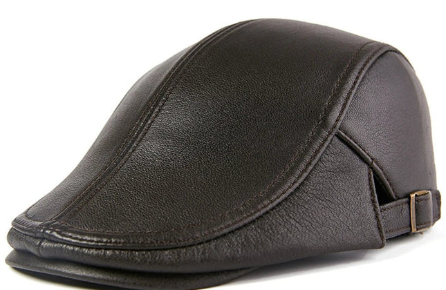 BUTTERMERE Men Beret Hat Real Leather Flat Cap - Constantin & Crys