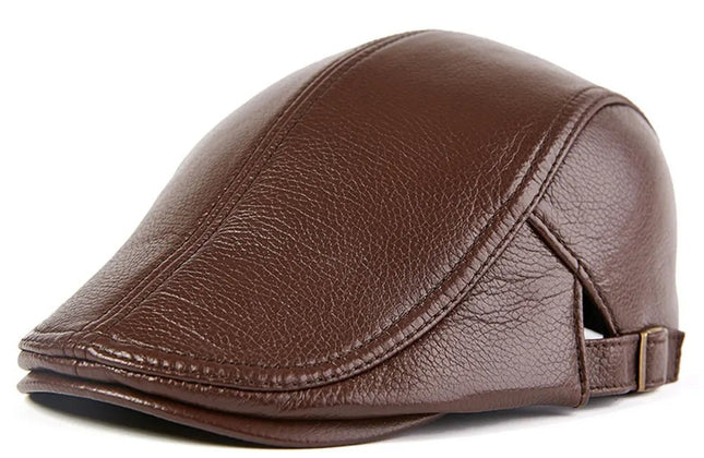BUTTERMERE Men Beret Hat Real Leather Flat Cap - Constantin & Crys