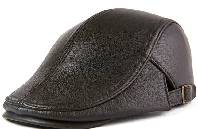 BUTTERMERE Men Beret Hat Real Leather Flat Cap - Constantin & Crys