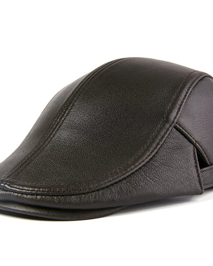 BUTTERMERE Men Beret Hat Real Leather Flat Cap - Constantin & Crys