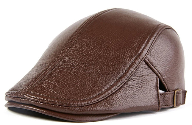 BUTTERMERE Men Beret Hat Real Leather Flat Cap - Constantin & Crys