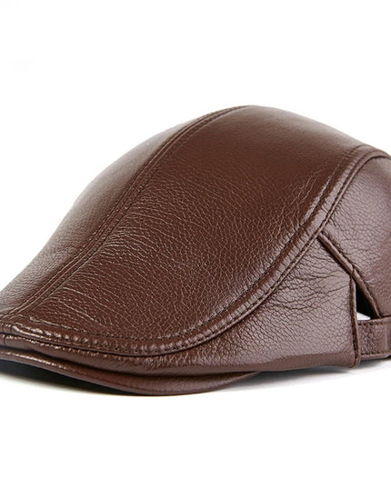 BUTTERMERE Men Beret Hat Real Leather Flat Cap - Constantin & Crys