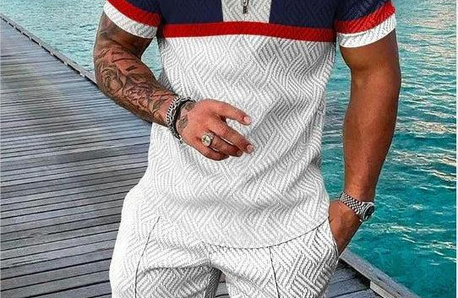 Casual Men Clothing Two Piece Set Shorts Summer T Shirt and Short - Constantin & Crys