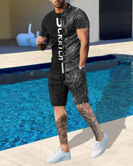 Casual Men Clothing Two Piece Set Shorts Summer T Shirt and Short Set Men - Constantin & Crys