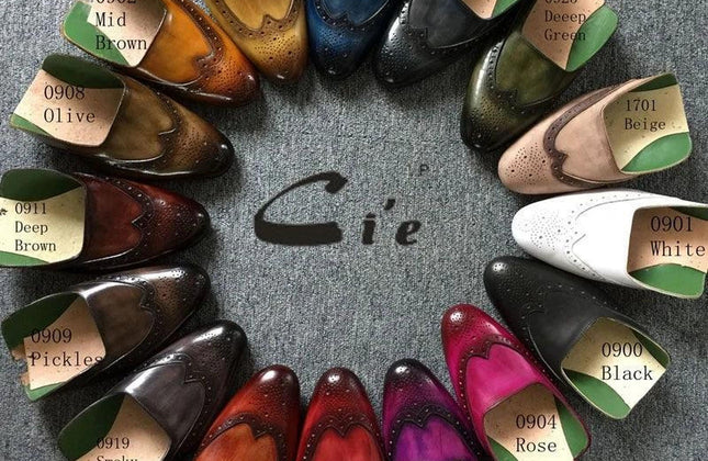 Cie Full Grain Calf Leather Goodyear Handmade Men Shoe Leather Outsole Bespoke - Constantin & Crys