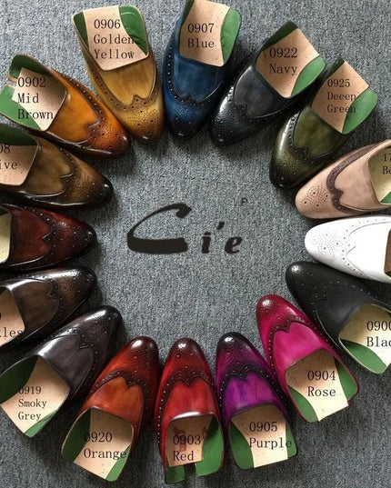 Cie Full Grain Calf Leather Goodyear Handmade Men Shoe Leather Outsole Bespoke - Constantin & Crys