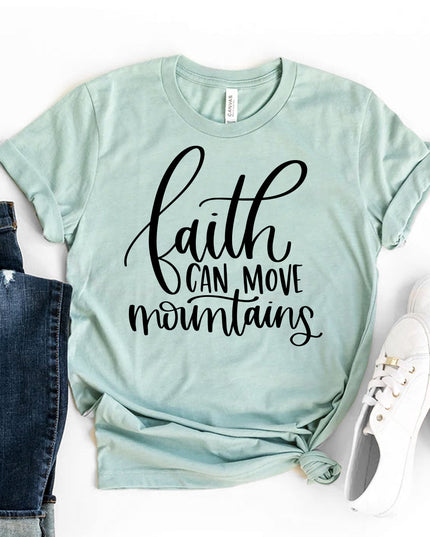 T-shirt La Foi Peut Soulever des Montagnes – T-shirt Premium Bella Canvas