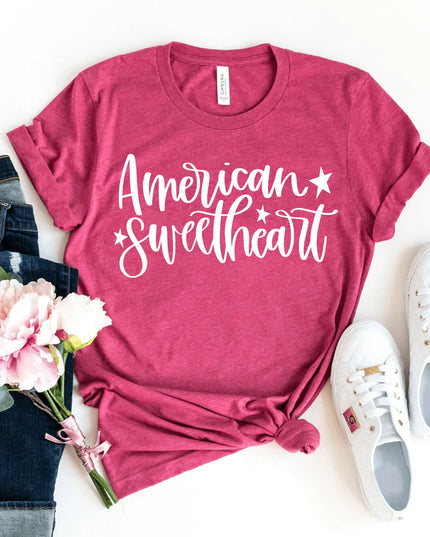 تيشيرت American Sweetheart | تيشيرت بيلا كانفاس الفاخر