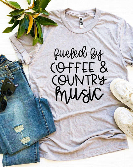 Fueled by Coffee and Country Music T-Shirt | Women's Graphic Tee