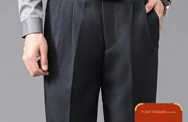 Thicken High Waist Men's Business Pants British Formal Trousers - Constantin & Crys