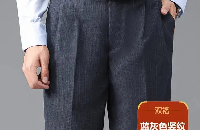 Thicken High Waist Men's Business Pants British Formal Trousers - Constantin & Crys