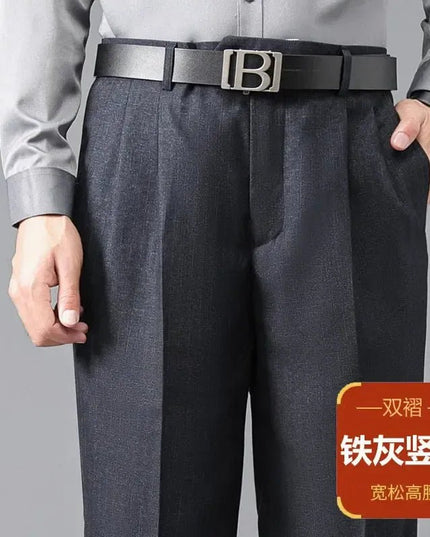 Thicken High Waist Men's Business Pants British Formal Trousers - Constantin & Crys
