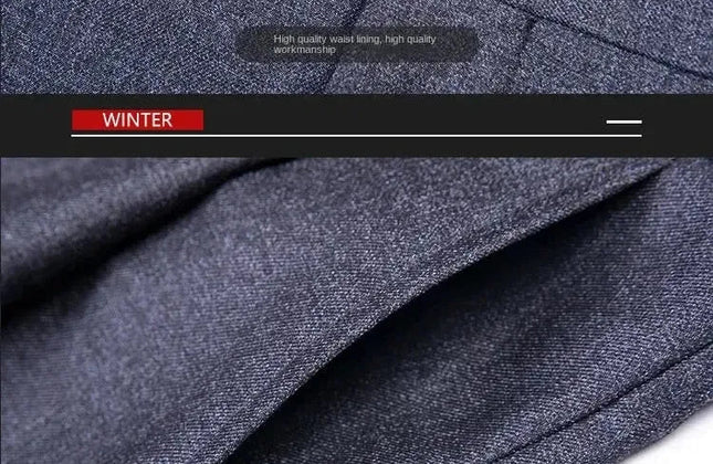 Thicken High Waist Men's Business Pants British Formal Trousers - Constantin & Crys