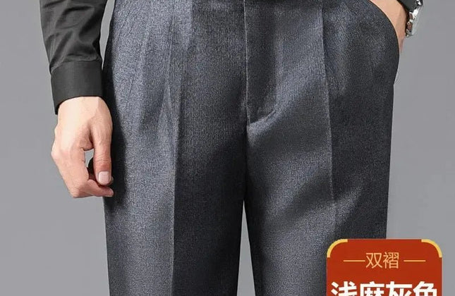 Thicken High Waist Men's Business Pants British Formal Trousers - Constantin & Crys
