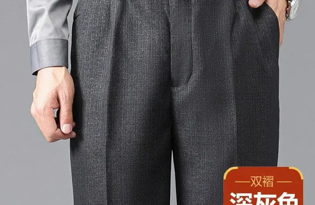 Thicken High Waist Men's Business Pants British Formal Trousers - Constantin & Crys