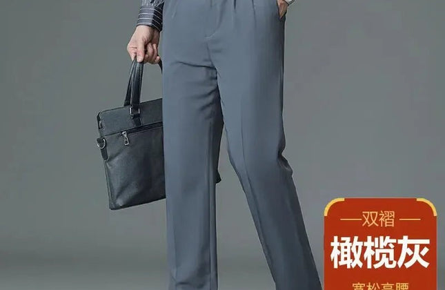 Thicken High Waist Men's Business Pants British Formal Trousers - Constantin & Crys