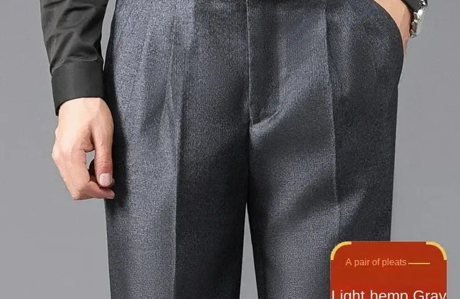 Thicken High Waist Men's Business Pants British Formal Trousers - Constantin & Crys