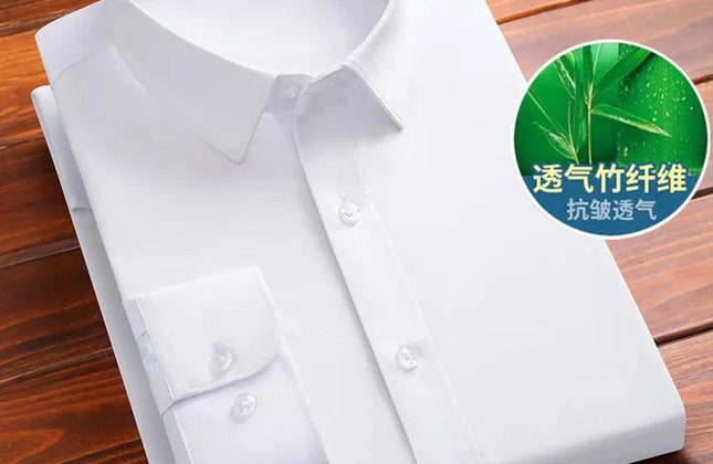 Fashion Blue Black White Mens Dress Shirts for Man Long Sleeved Shirt - Constantin & Crys