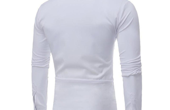 Fashion Men's Shirts for Men Designers Embroidery Slim Fit Casual Long Sleeve - Constantin & Crys