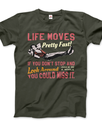 Ferris Bueller's Day Off Graphic T-Shirt | Life Moves Pretty Fast Tee