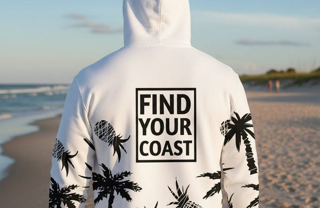 Find Your Coast® Pine and Palm Recycled Hoodie - Constantin & Crys