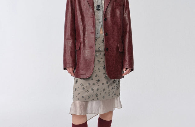 Hand-Embroidered Sequin Floral Skirt