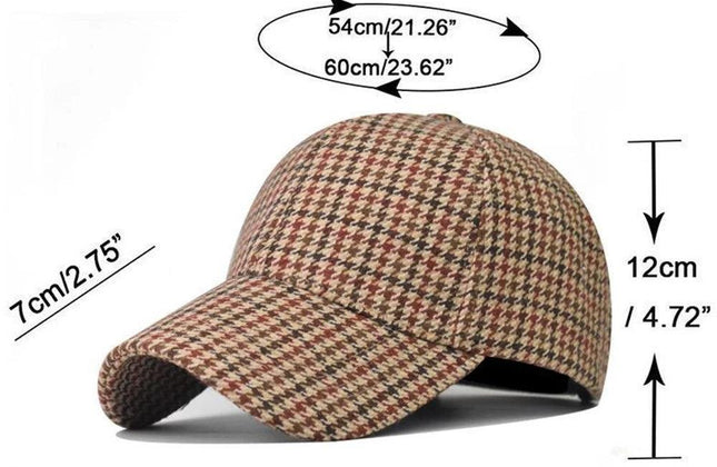 FS Luxury Brand Houndstooth Baseball Caps - Constantin & Crys