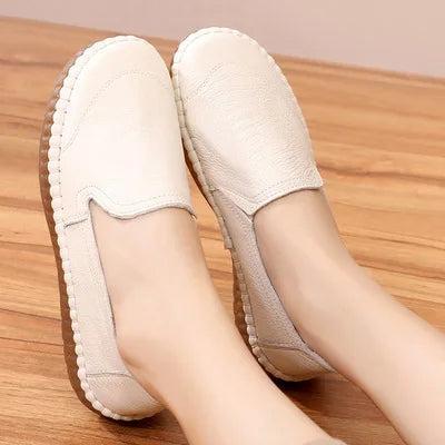 Handmade Women's Leather Flats 2025 | Comfort Slip-On Shoes - Constantin & Crys