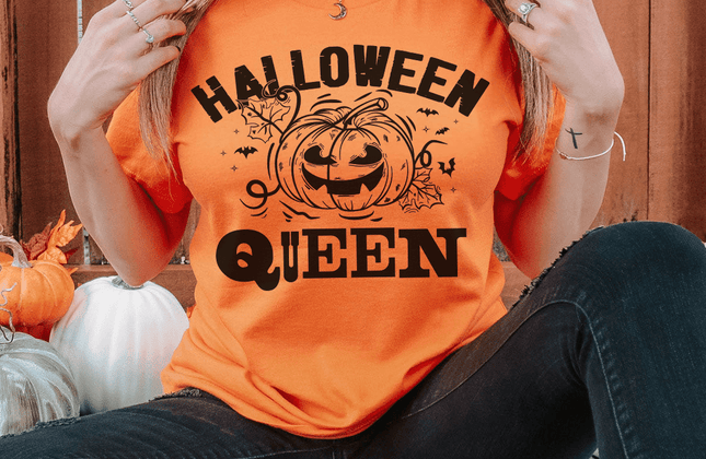 Halloween Queen T-Shirt | Spooky Season Graphic Tee for Women