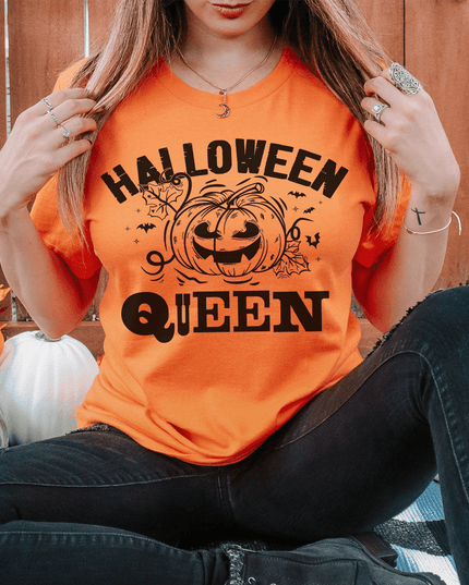 Halloween Queen T-Shirt | Spooky Season Graphic Tee for Women