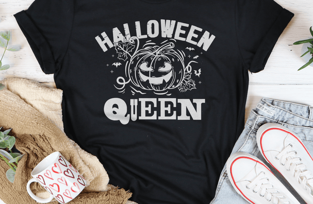 Halloween Queen T-Shirt | Spooky Season Graphic Tee for Women