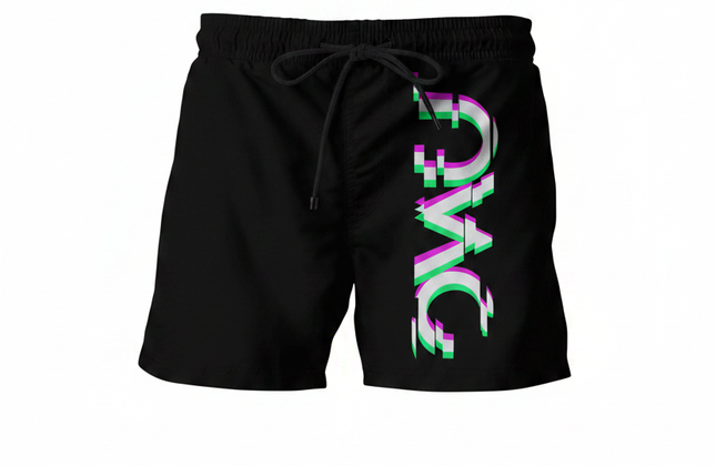 OWU Glitch Shorts – Men's Full Print Microfiber Casual Shorts